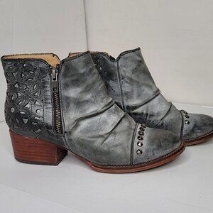Patron Women’s Leather Boots Gray Charcoal